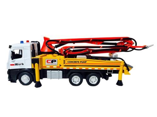 Metal Kabinli Sürtmeli Sesli ve Işıklı Beton Pompası Kamyon Oyuncak Beton Pompası