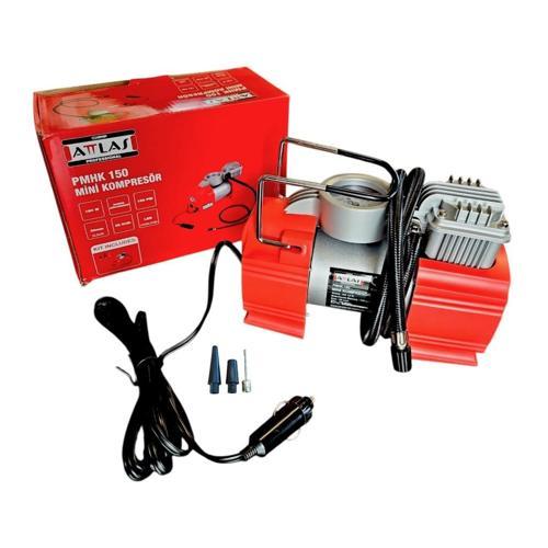 PMHK 150 Mini Kompresör – Taşınabilir Hava Kompresörü, Lastik & Top Şişirme, LED Işıklı, Aksesuar Setli
