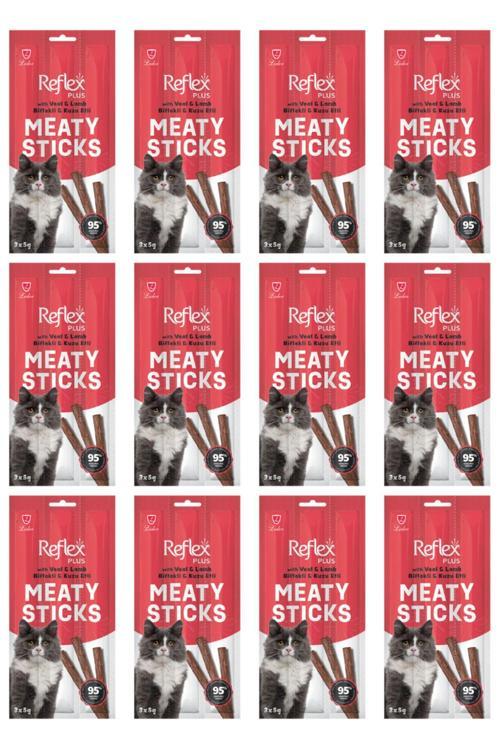 Biftek ve Kuzu Kedi Ödül Çubuğu Stick 3x5gr - 12 Adet