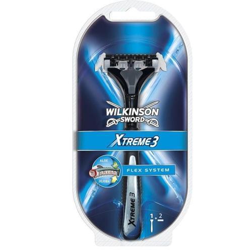 Wilkinson Xtreme 3 - Sistem Tıraş Bıçağı Sapı + 2 Yedek Başlık