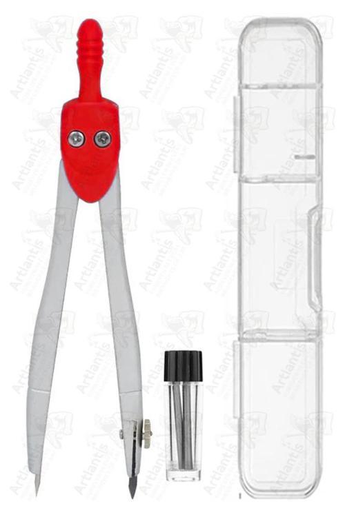Renkli Metal Pergel 1 Adet Teknik Çizim Pergeli Matematik Geometri Pergel Yedek Uçlu Plastik Kutulu