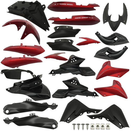 MONDIAL DRIFT L 125 KIRMIZI YENİ MODEL KAPORTA SETİ