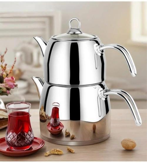 LİNES Yıldız Çaydanlık aile boy 304 kalite paslanmaz çelik L-3080