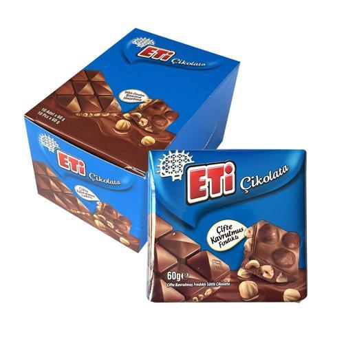 Çikolata Fındıklı Kare 60 gr x 10 Adet