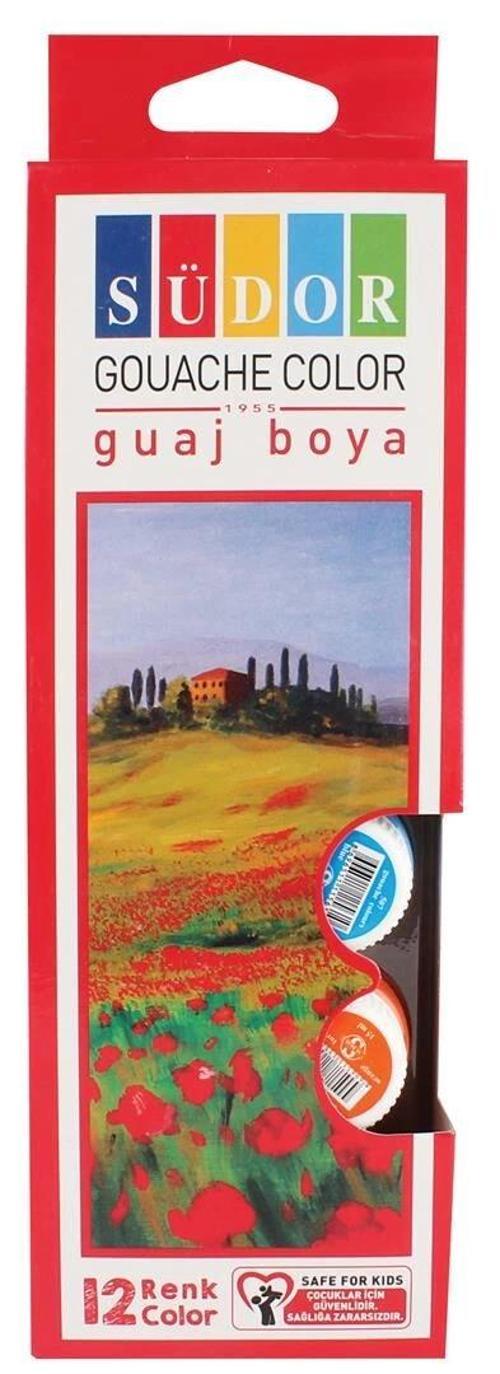 Guaj Boya Seti 12 Renk x 15 ml. Şişe