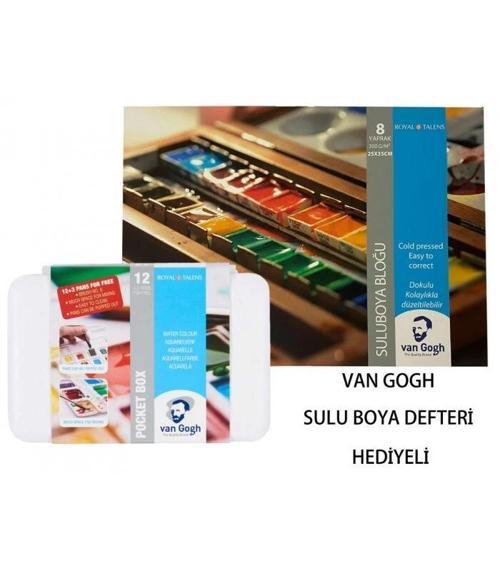 Van Gogh Tablet Sulu Boya Seti 15 (12+3) Renk + 24x32 cm. 300 gr. 8 Sayfa Defter Hediyeli