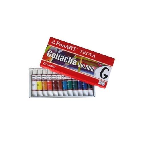 - Troya Guaj Boya Seti 12 Renk x 12 ml.