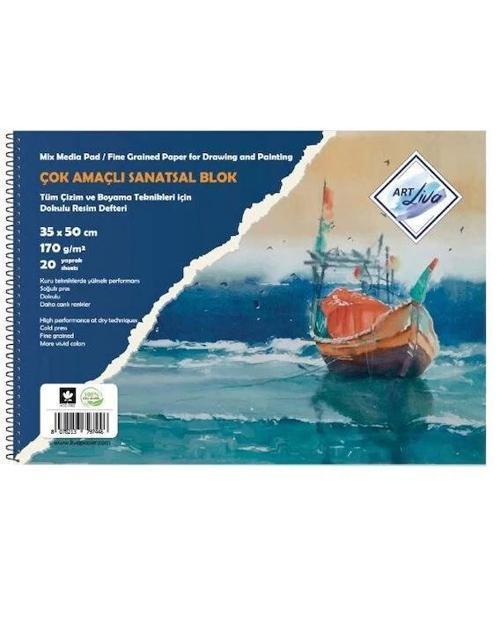 Resim Defteri Multi Teknik 35x50 cm. 170 gr. 20 yaprak (SD-104)