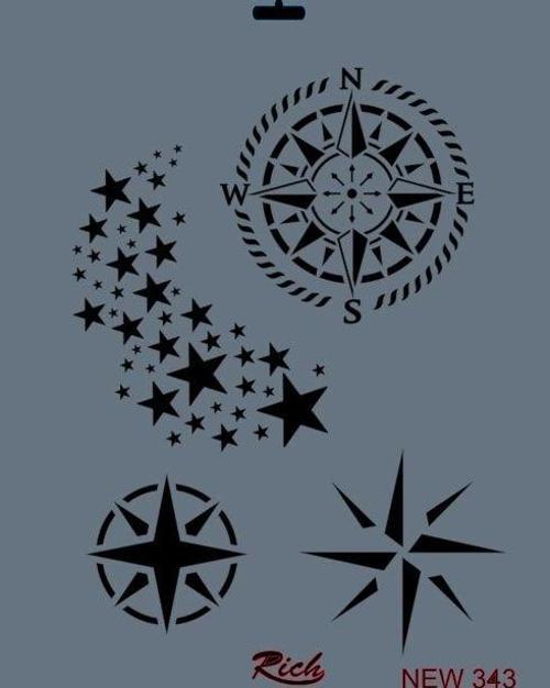 Stencil Boyama Şablonu 25x35 cm. NEW-343