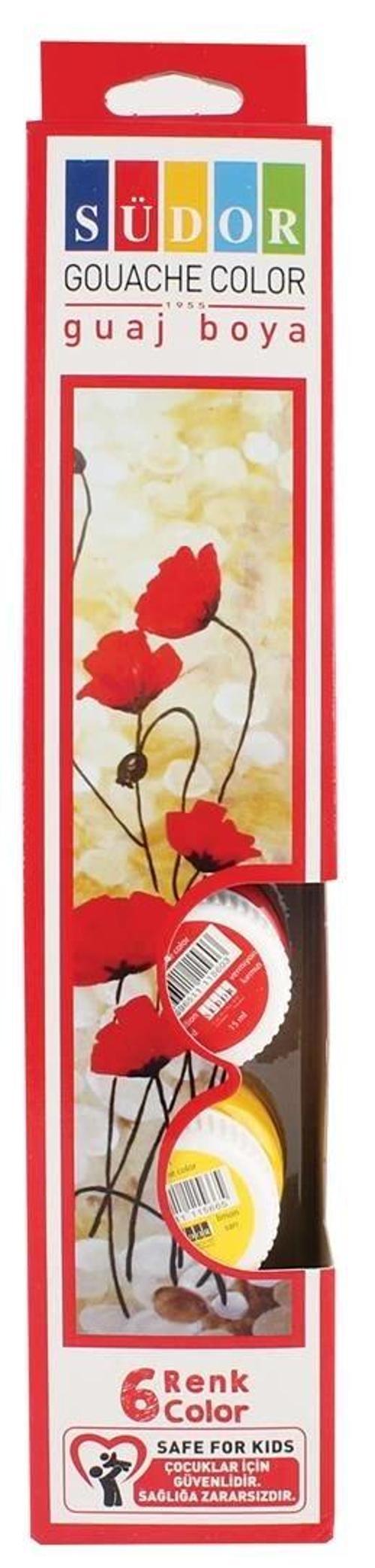 Guaj Boya Seti 6 Renk x 15 ml. Şişe