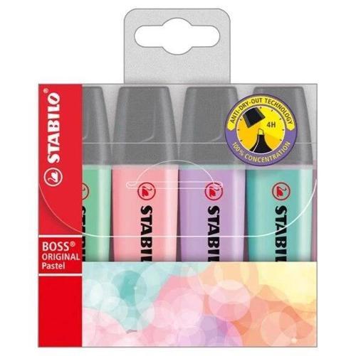 Boss Original Fosforlu Kalem Seti Pastel 4'Lü (70-4***)