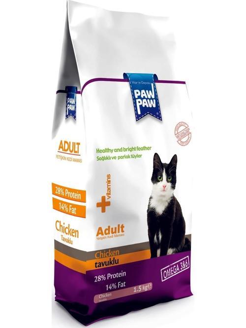 Pawpaw Tavuklu Yetişkin Kedi Maması 1,5 kg