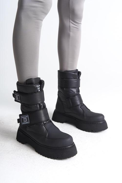 ELISA Cırt Cırtlı  Paraşüt KumaşKadın Bot CST - Siyah