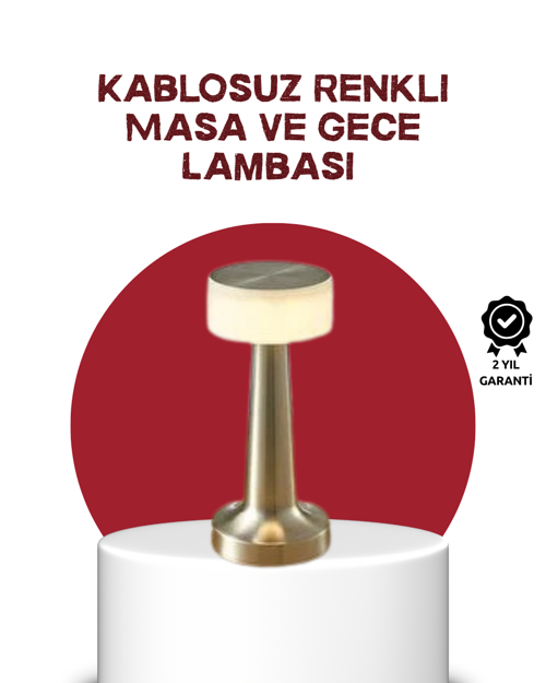 Şarj Edilebilir LED Masa Lambası – USB Girişli, Metal Yapı