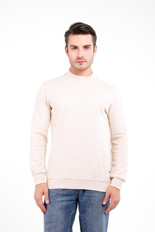 VELATUS Yarım Balıkçıl Kazak - Bej