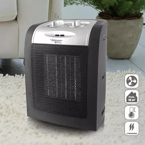 Kasaplus Voltomat 1800W Termostatlı Seramik Fanlı Isıtıcı | 2 Kademeli ve Fan Modu