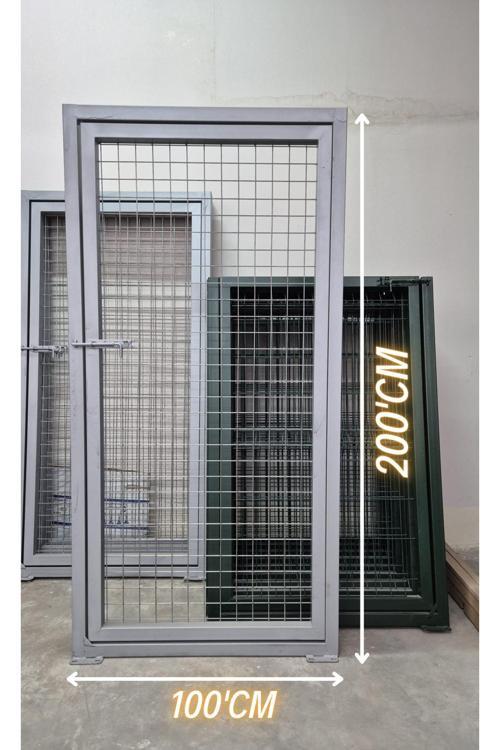 & Panel Çit Sistemleri Bahçe Kapısı Tel Kapı 5X5 Göz Aralıklı (200 Cm Yükseklik 100 Cm Eni)