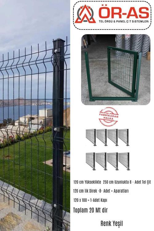 & Panel Çit Sistemleri Panel Çit Takım ( 120 Cm Yükseklik  20 Mt Uzunluk  ) + ( 120 X 100 Kapı -)