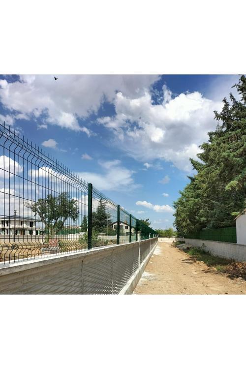 & Panel Çit Sistemleri 70'Lik Panel Çit Takım  5 Mt + 1 Direk Avantaj Paket Yeşil Renk