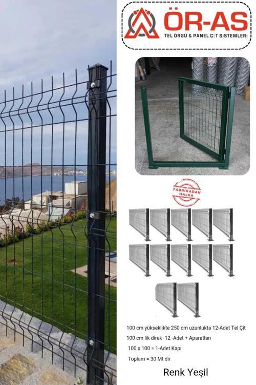 & Panel Çit Sistemleri Panel Çit Takım ( 100 Cm Yükseklik  30 Mt Uzunluk  ) + ( 100 X 100 Kapı -)