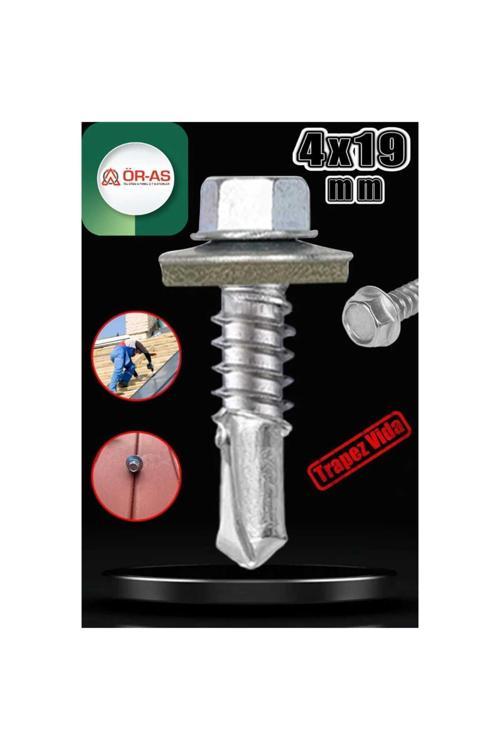 & Panel Çit Sistemleri Trapez Çatı Vidası 4.8X19 Mm Paket (-100-) Adet Matkap Uçlu Saç Akıllı Vida