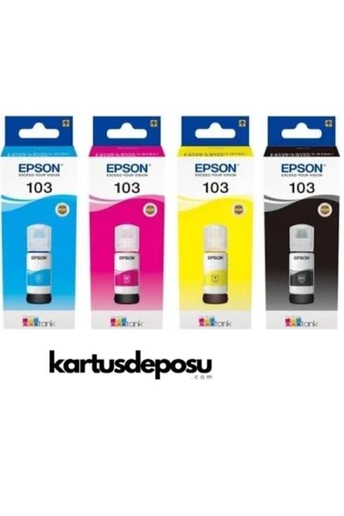 103 Mürekkep Seti (Siyah, kırmızı, mavi, sarı)