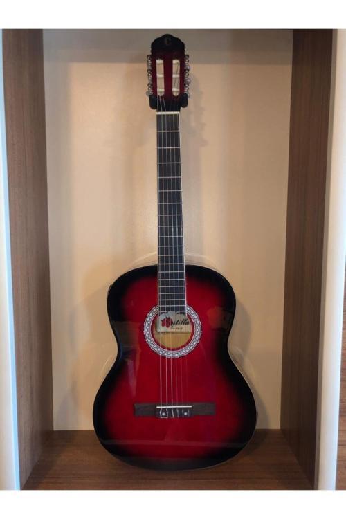 Castılla Kırmızı Elektro Klasik Gitar + Pena