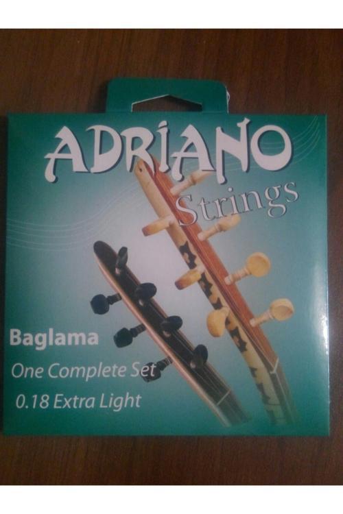 Adrıano 2 Paket Adriano Kısa Sap (0.18)Bağlama Teli-Mızrap Hediyeli
