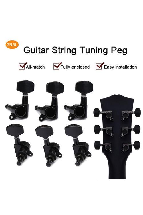 Fluid Mha10B Akustik Gitar Burgusu 3+3 Set + Vida Somun Pul