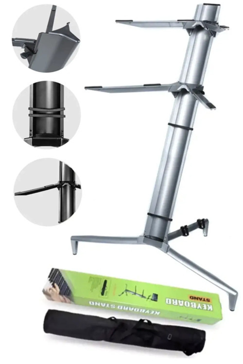 Ks500 Profesyonel Çift Katlı Ultimate Org Standı Sehpası (Gri)