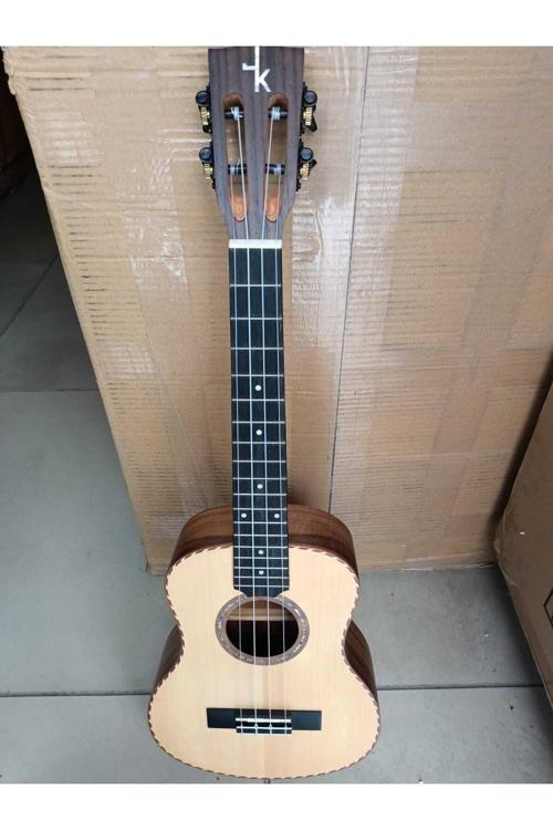 K26Tcl Tenör Boy Ceviz Ağacı Ladin Kapak Özel Yapım Profesyonel Ukulele