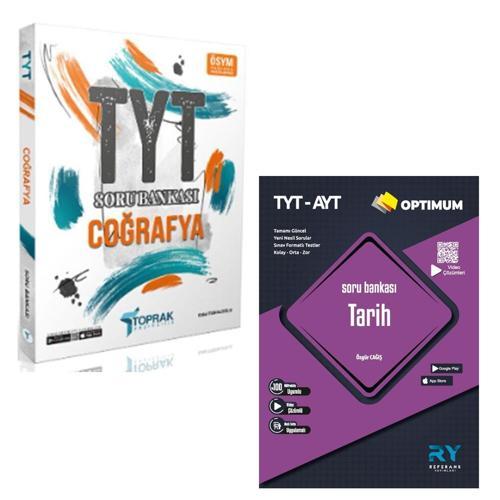 Toprak Yayıncılık  2024 TYT Coğrafya Soru Bankası ve Referans Yayınları TYT AYT Tarih Optimum Soru Bankası Seti