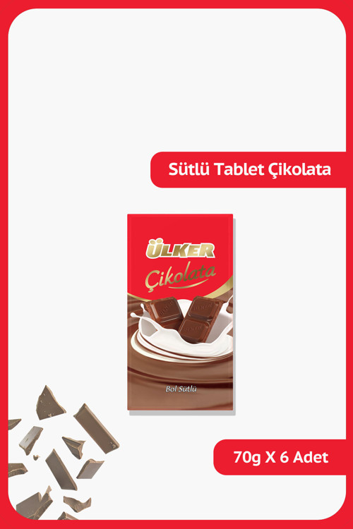 Sütlü Tablet Çikolata - 70 gram - 54 Adet