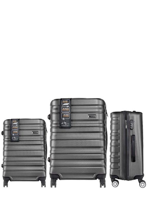 Abs Mexico Üçlü Bavul Seti 191038-siyah