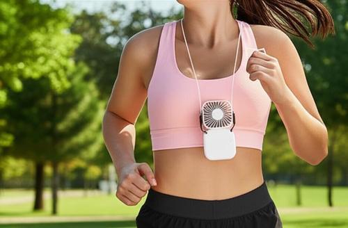 Boyuna Asılabilir Mini Taşınabilir Fan USB Şarjlı, Sessiz Çalışma