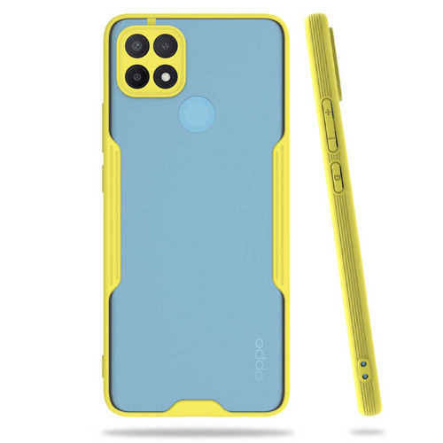 Oppo A15S Kılıf Zore Parfe Kenarları Pastel Renk Silikon Kılıf