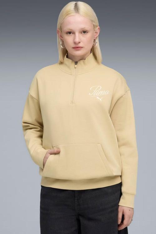 Ess Scrıpt Half-Zip Crew Kadın Sweatshirt 68807383