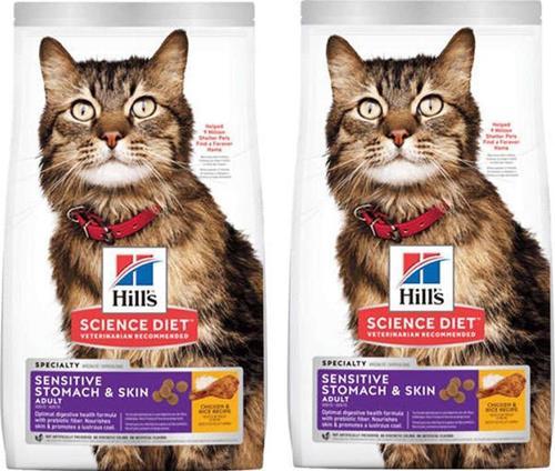 Hills Feline Sensitive Skin Tavuklu Yetişkin Kuru Kedi Maması 1,5 Kg 2 Adet