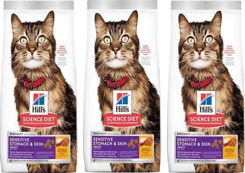 Hills Feline Sensitive Skin Tavuklu Yetişkin Kuru Kedi Maması 1,5 Kg 3 Adet