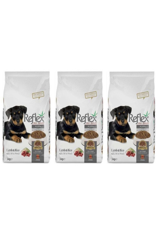 Kuzu Etli Ve Pirinçli Yavru Köpek Maması 3 Kg 3 Adet
