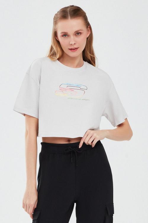 Graphic Sleeve Kadın Tişört S241014-035