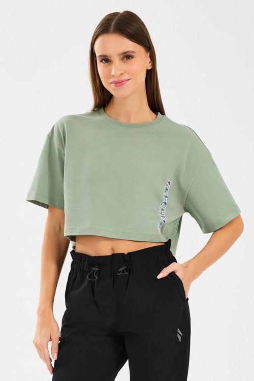 Crop Fit Kadın Tişört S2510145-306