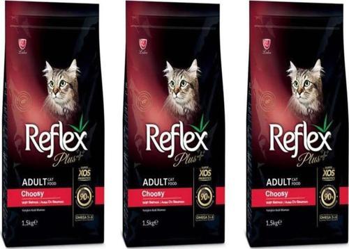 Plus Choosy Somonlu Kuru Kedi Maması 1,5 Kg 3 Adet