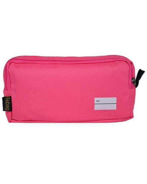 Tebag İki Gözlü Pembe Kalem Çantası