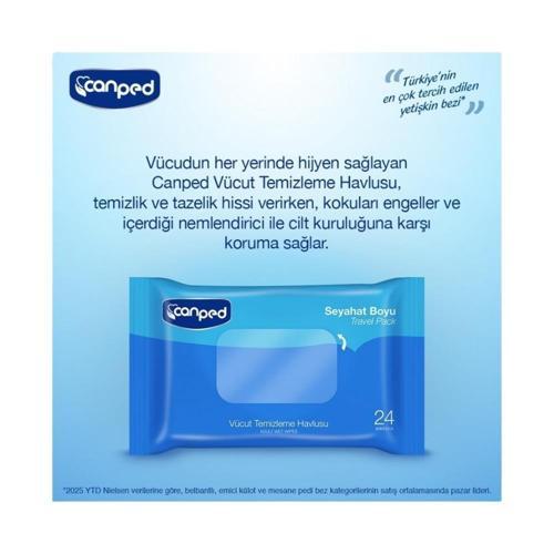 CANPED VUCUT TEMIZLEME HAVLUSU 24'LU SEYAHAT 64002
