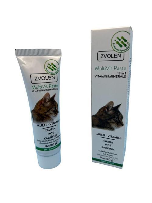 Zvolen MultiVit Taurin ve Kalsiyum Multivitamin Kedi Macunu 100 ML