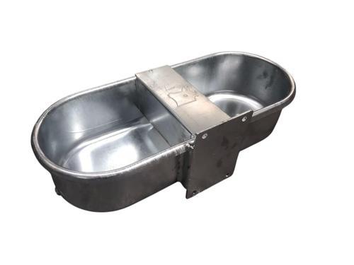 Galvanizli 9 Litre Şamandıralı İkili Metal Hayvan Suluğu