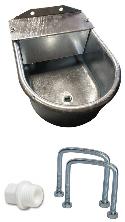 Galvanizli 5 Litre Şamandıralı Metal Hayvan Suluğu