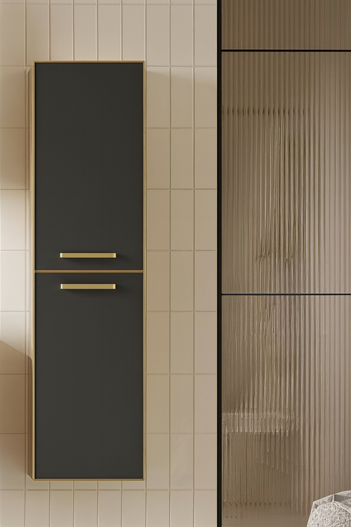 Salerno 40 cm Legnona- Mat Antrasit Banyo Boy Çamaşır Dolabı