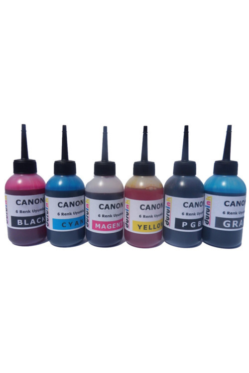 Canon Mg6250 8150 8170 8250 6X100Ml Mürekkep Seti Ink 6 Renk Kartuş Dolum Mürekkebi